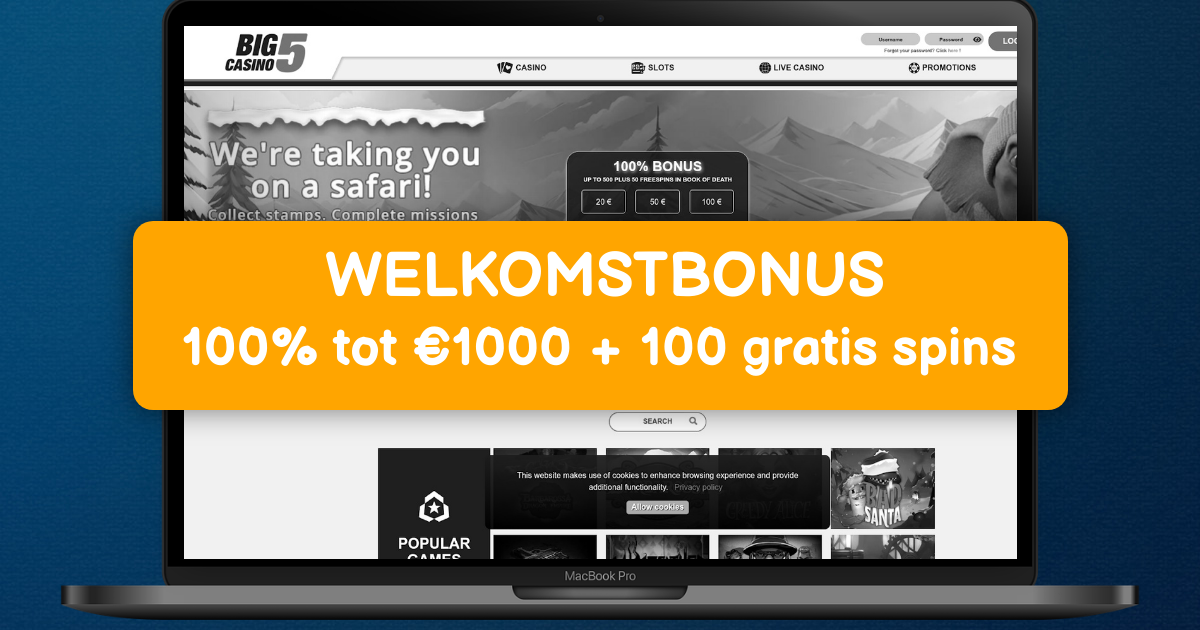 Big5Casino - Top Online Gokkasten België